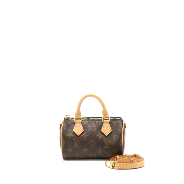 Louis Vuitton Nano Speedy Monogram Canvas GHW (New Version)