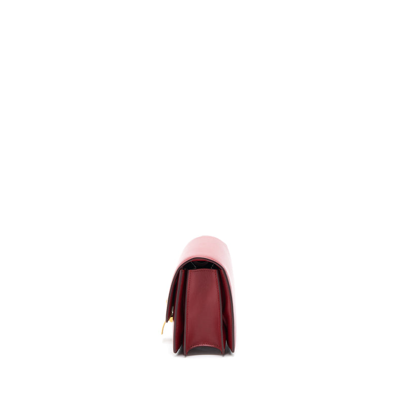 Celine Mini Box Calfskin Red GHW