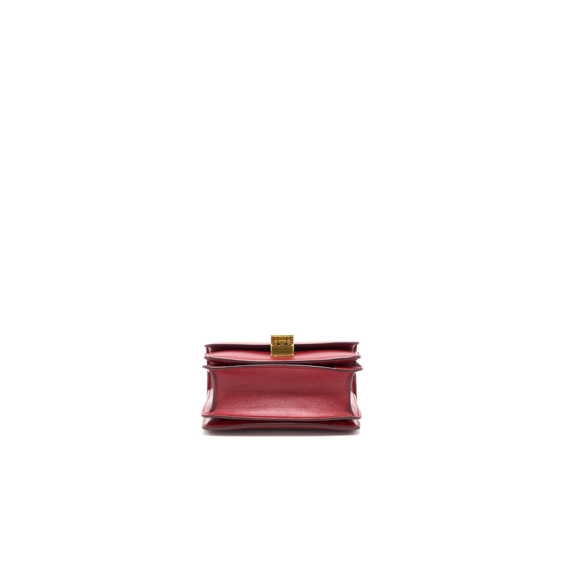 Celine Mini Box Calfskin Red GHW