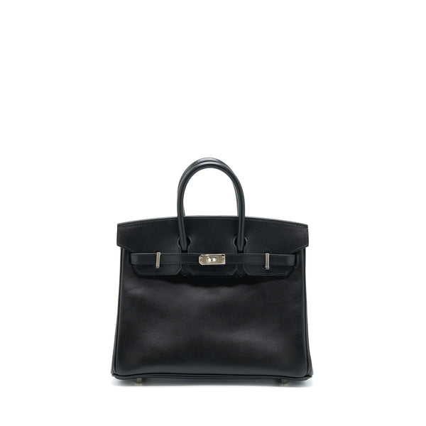 Hermes Birkin 25 Tadelakt Black SHW Stamp Y