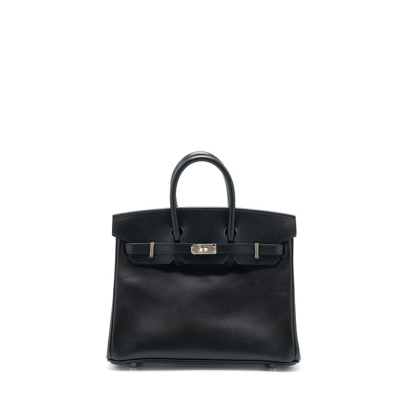 Hermes Birkin 25 Tadelakt Black SHW Stamp Y