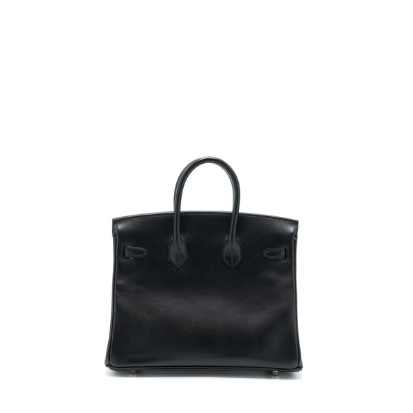 Hermes Birkin 25 Tadelakt Black SHW Stamp Y