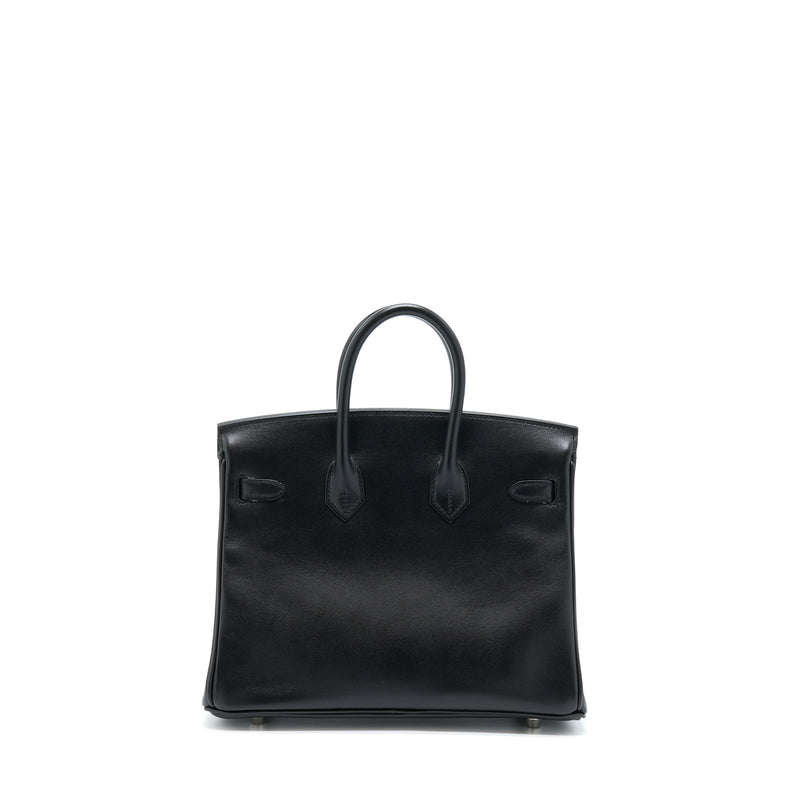 Hermes Birkin 25 Tadelakt Black SHW Stamp Y