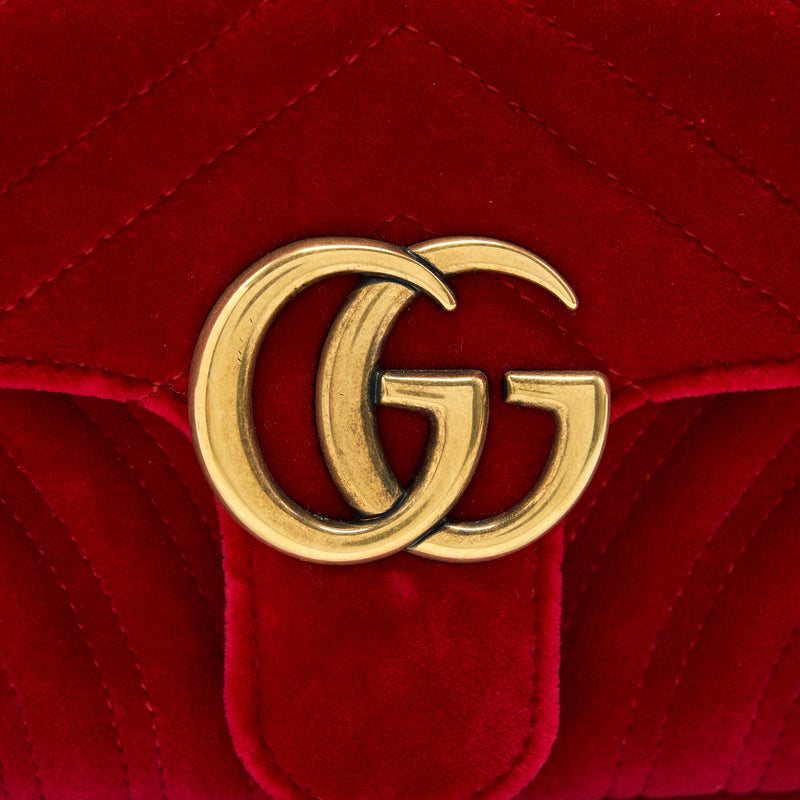 Gucci Velvet Marmont Matelasse Mini Bag