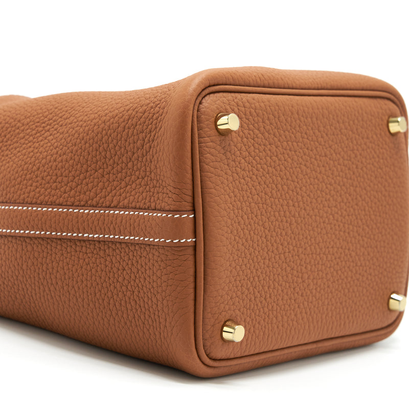 Hermes Picotin 18 Lock Bag Clemence Gold GHW Stamp Z
