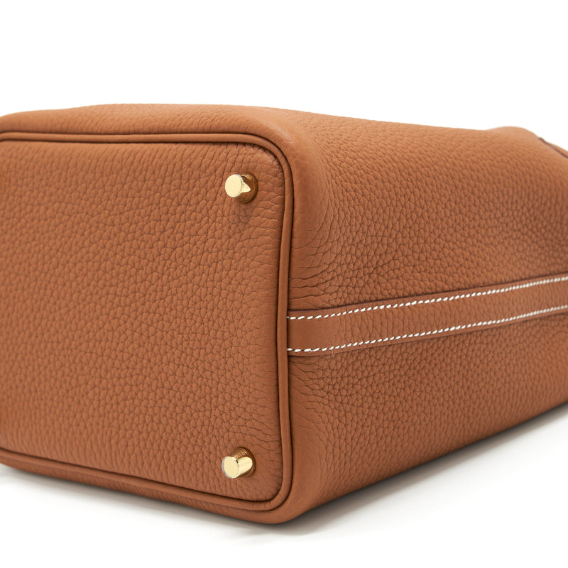 Hermes Picotin 18 Lock Bag Clemence Gold GHW Stamp Z