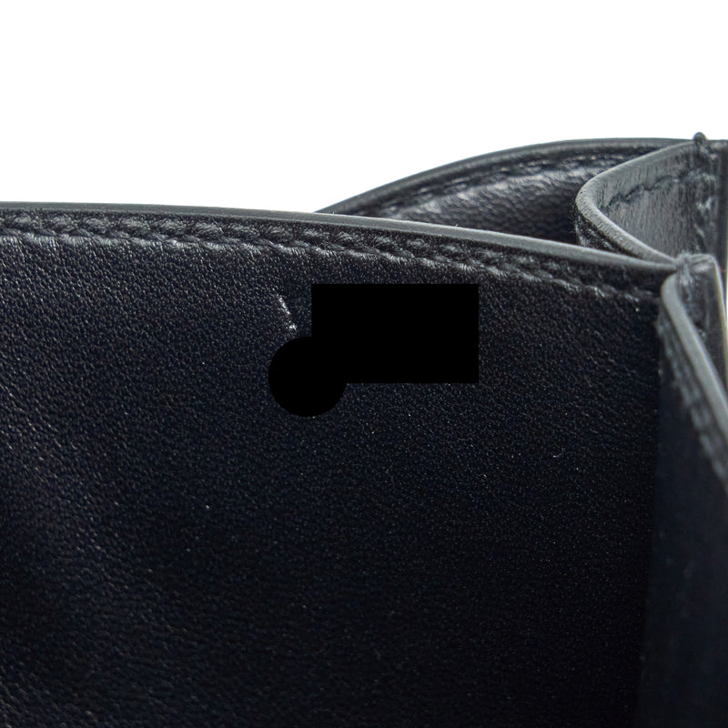 Hermes Mini Constance Monsieur Black With Lizard Buckle SHW Stamp Y