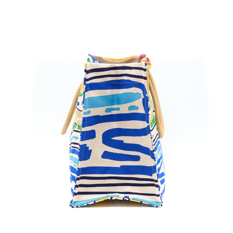 Hermes Farniente Beach Bag Cotton Rouge/Jaune