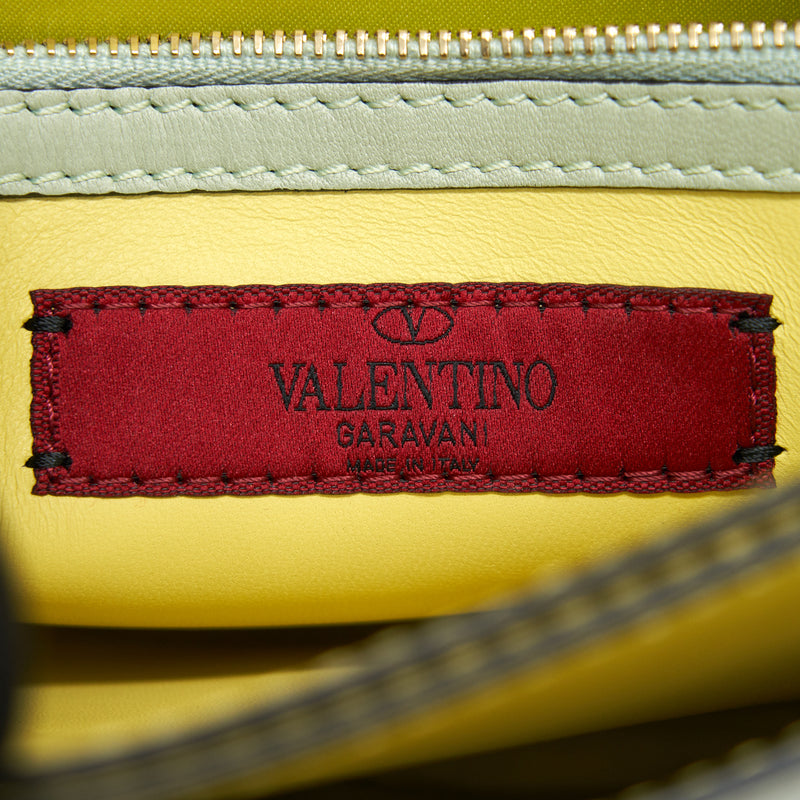 Valentino Garavani Rockstud Leather Clutch Bag Multicolored