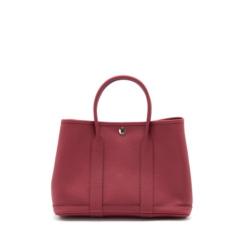 Hermes Garden Party 30 Country K1 Rouge Grenat SHW Stamp Z