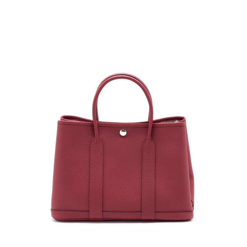 Hermes Garden Party 30 Country K1 Rouge Grenat SHW Stamp Z