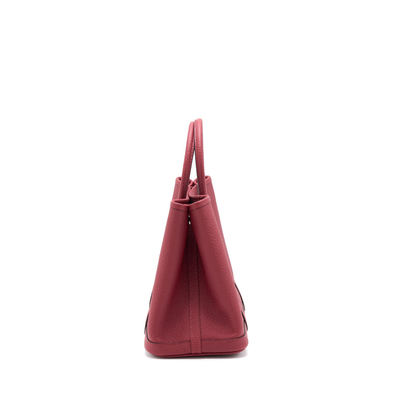 Hermes Garden Party 30 Country K1 Rouge Grenat SHW Stamp Z
