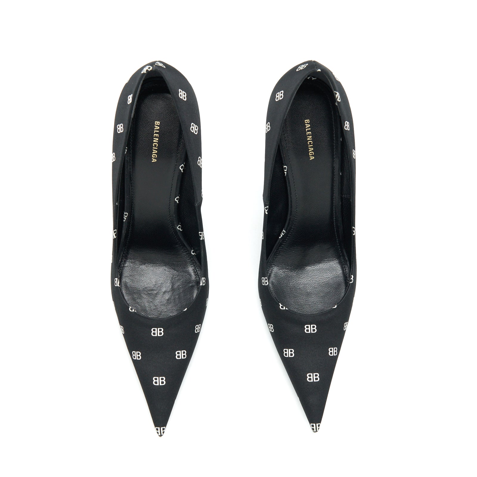 【新発売】 Balenciaga Size 36 Satin BB Knife Heels Black 靴