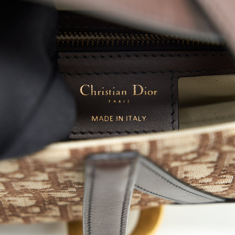 Dior medium saddle bag brown Oblique GHW