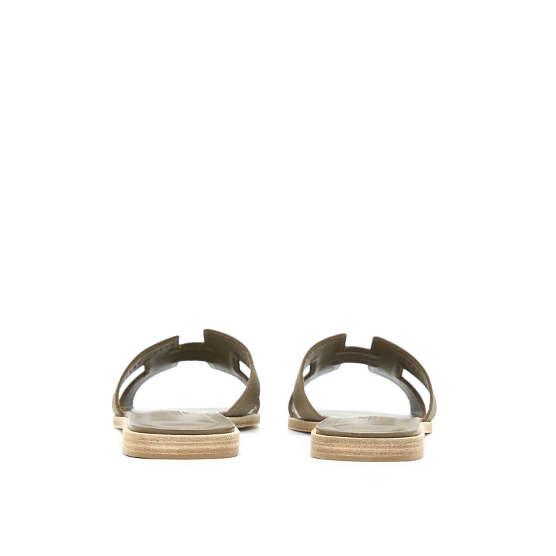 Hermes Size 38 Oran Sandals Epsom Etoupe
