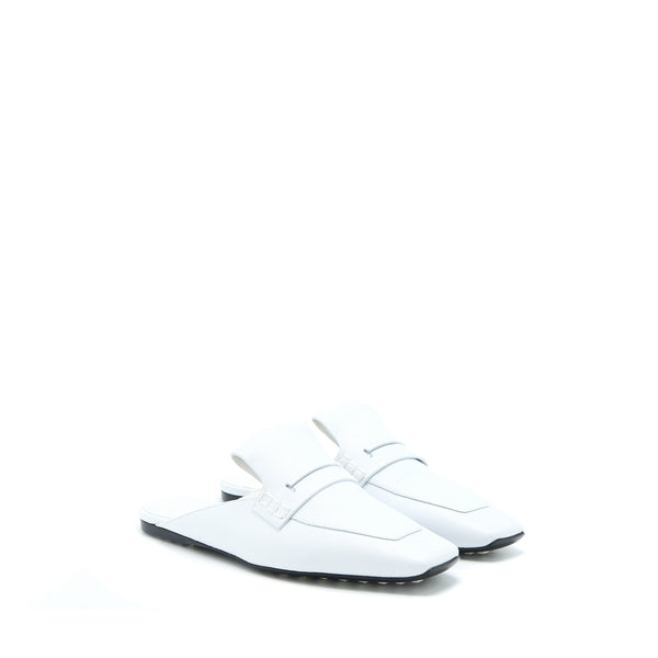 Hermes Size 38 Mules Femme Eloge Chevre Liegee Blanc