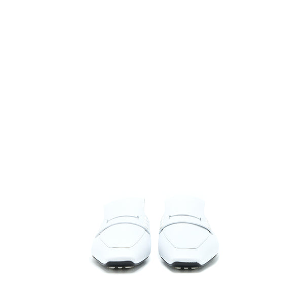 Hermes Size 38 Mules Femme Eloge Chevre Liegee Blanc