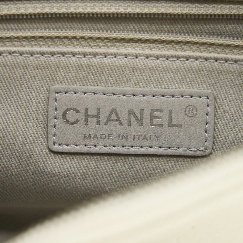 Chanel Quilted Flap Bag Caviar White SHW