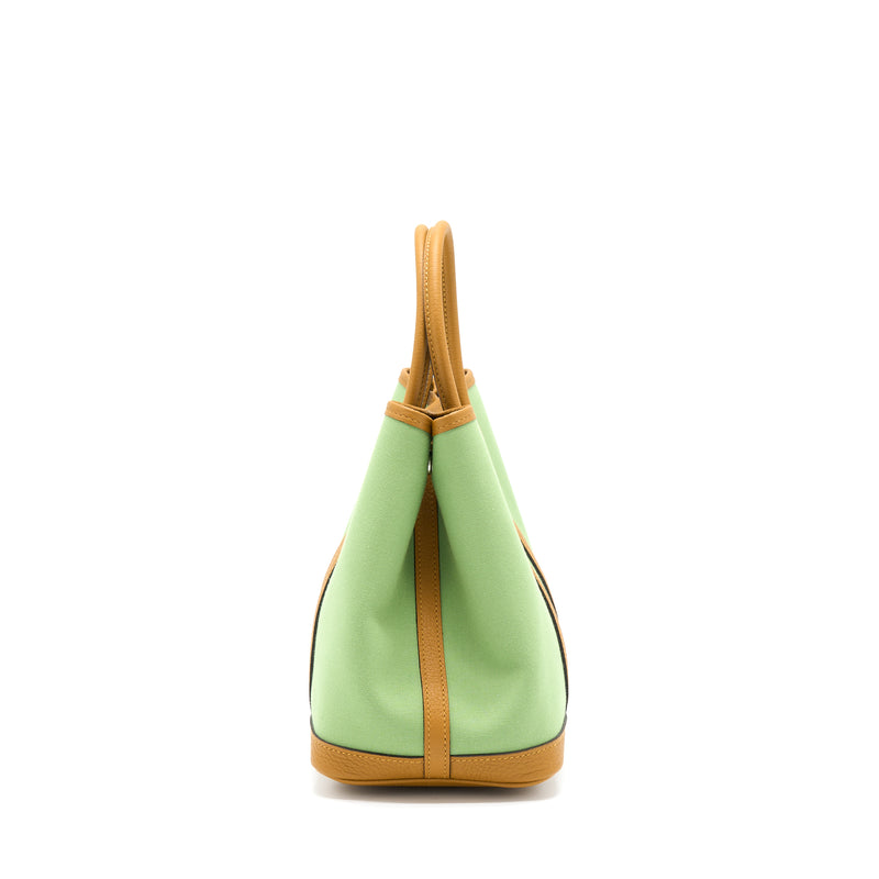 Hermes Garden Party 30 Canvas Vert Criquet / Core SHW Stamp Y