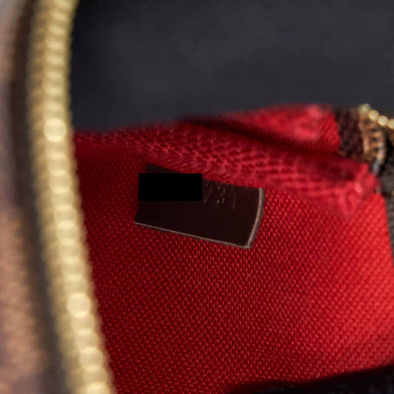 Louis Vuitton Mini Pochette Accessories Damier Ebene Canvas GHW