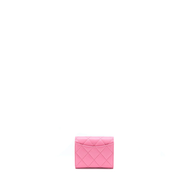 Chanel Mini Flap Card Holder Caviar Pink LGHW