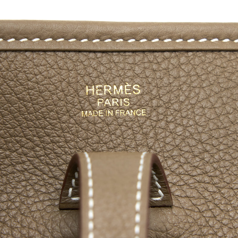 Hermes Evelyne 29 Clemence Etoupe GHW Stamp U