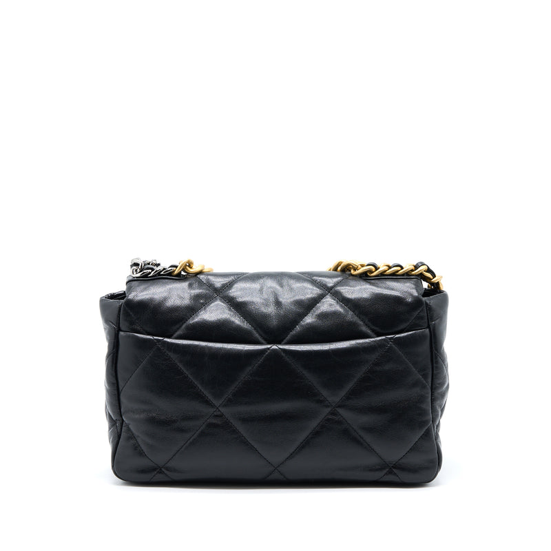 Chanel Medium 19 Bag Goatskin Black Multicolour Hardware
