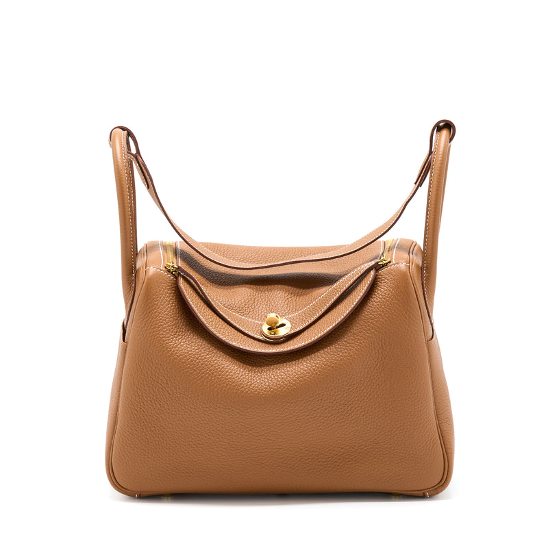 Hermes Lindy 30 Clemence Gold GHW Stamp U