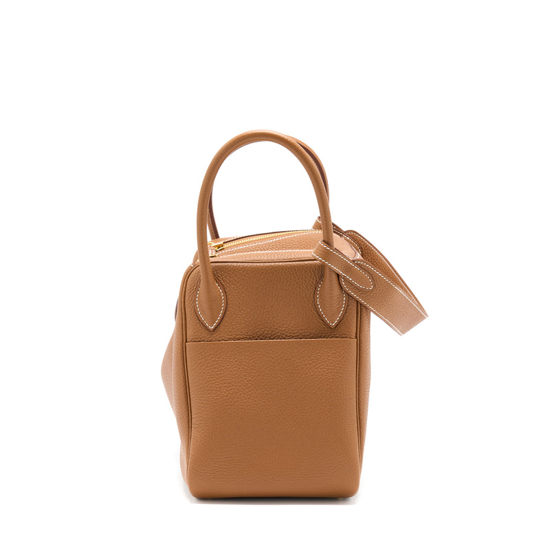 Hermes Lindy 30 Clemence Gold GHW Stamp U