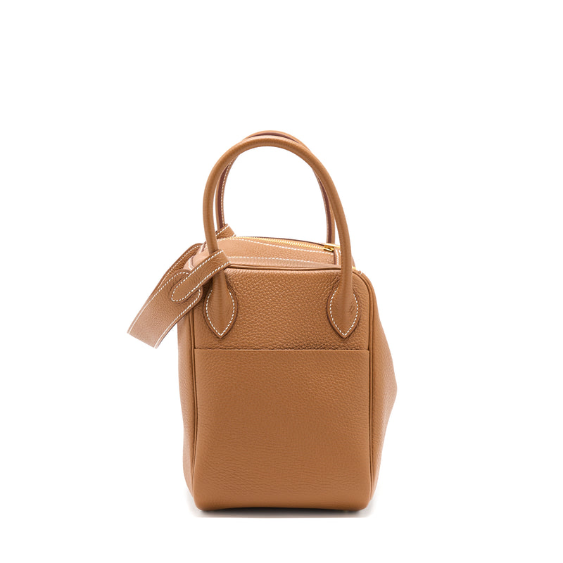 Hermes Lindy 30 Clemence Gold GHW Stamp U