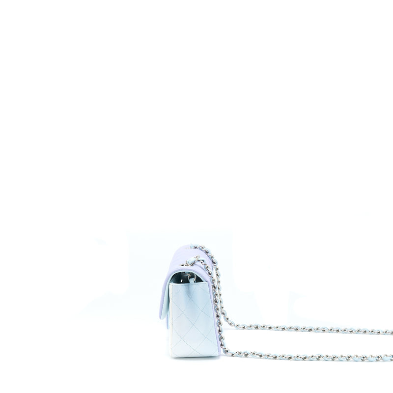 Chanel 21K Mini Rectangular Flap Bag Lambskin Multicolour Ombré Iridescent SHW (Microchip)