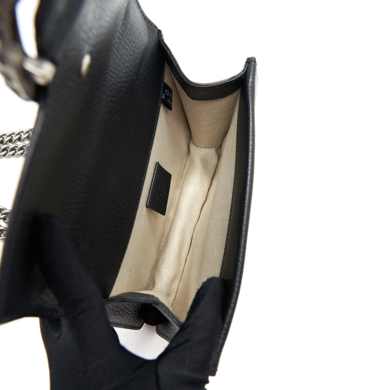 Gucci Black Leather Dionysus Mini Bag with SHW