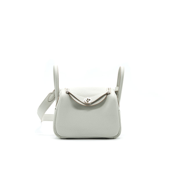 Hermes Mini Lindy 80 Gris Pale SHW Stamp Y