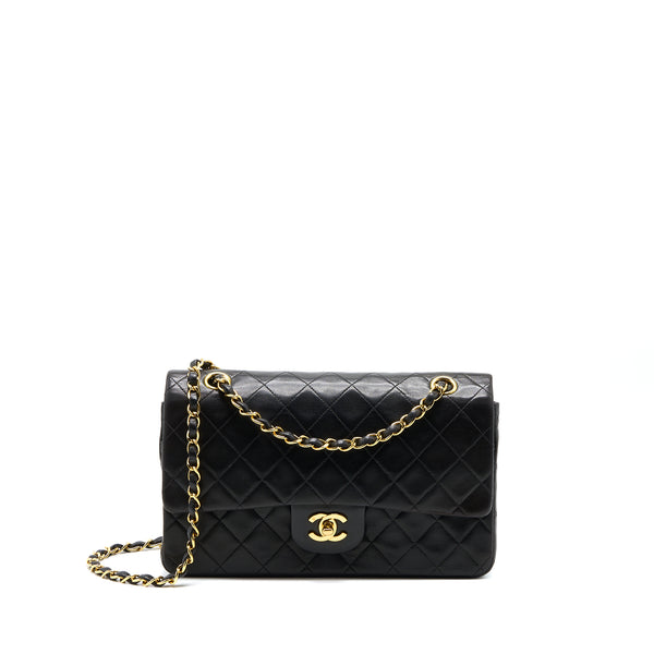 Chanel Vintage Classic Double Flap Bag Lambskin Black GHW