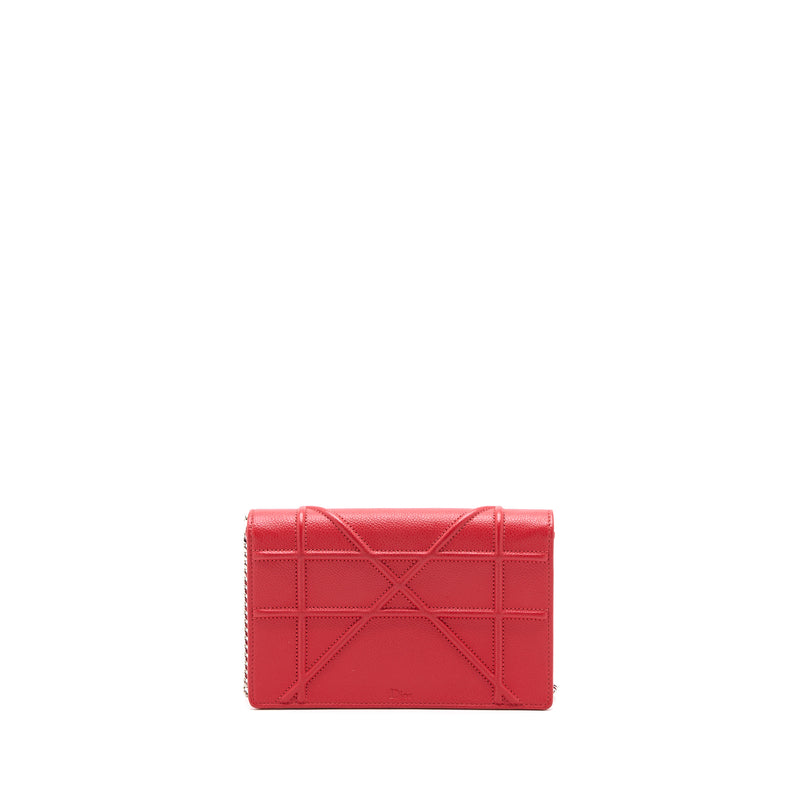 Dior Diorama Wallet On Chain Calfskin Red SHW