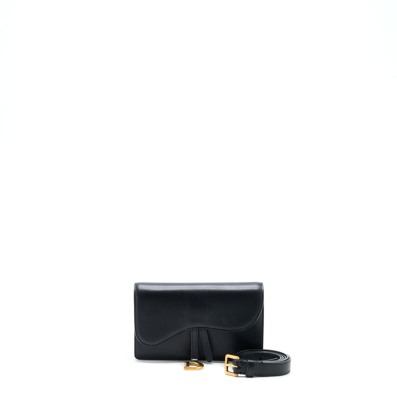 Dior Mini Saddle Belt Bag Calfskin Black GHW