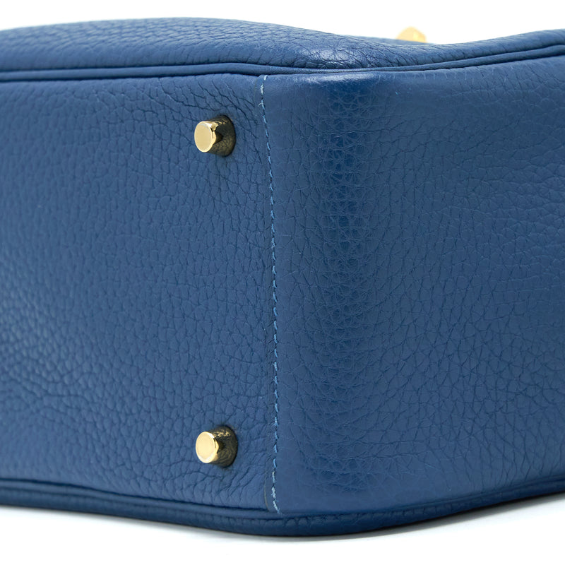 Hermes Mini Lindy Clemence Deep Blue GHW Stamp Y