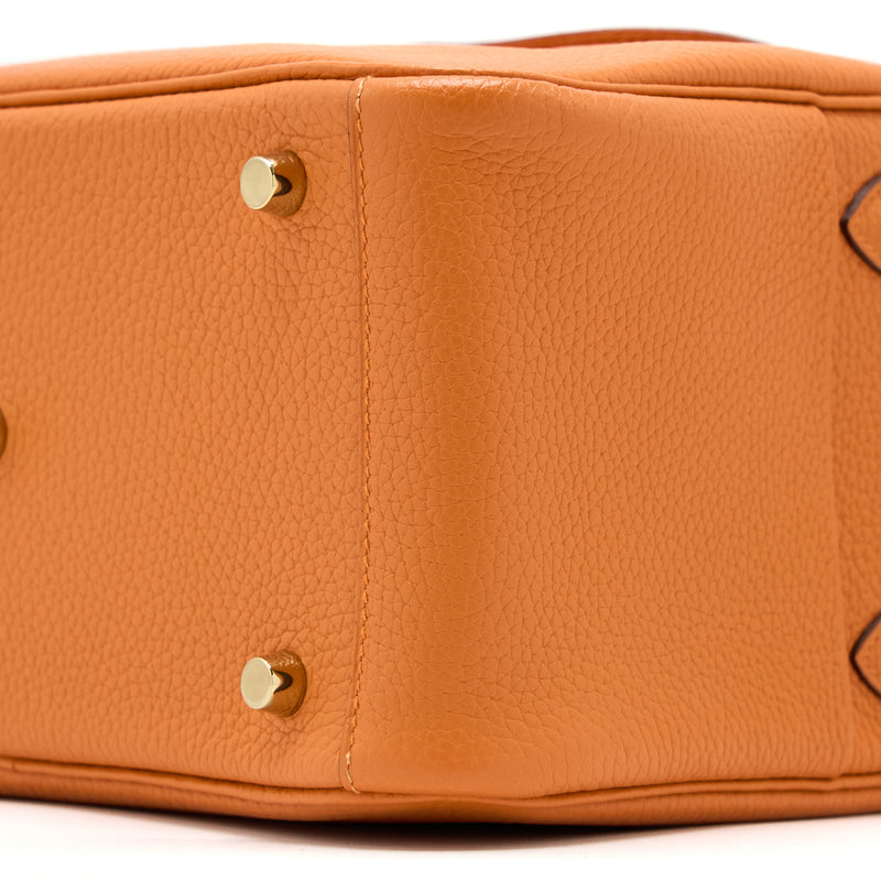 Hermes Lindy 26 Clemence Orange GHW Stamp T