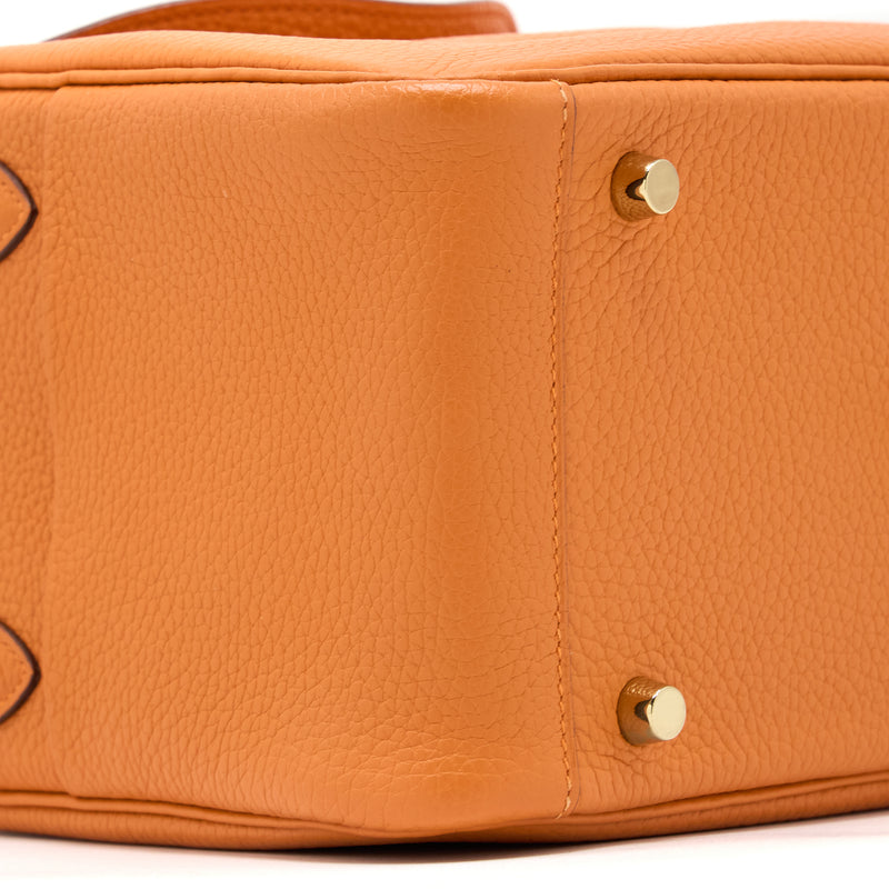 Hermes Lindy 26 Clemence Orange GHW Stamp T