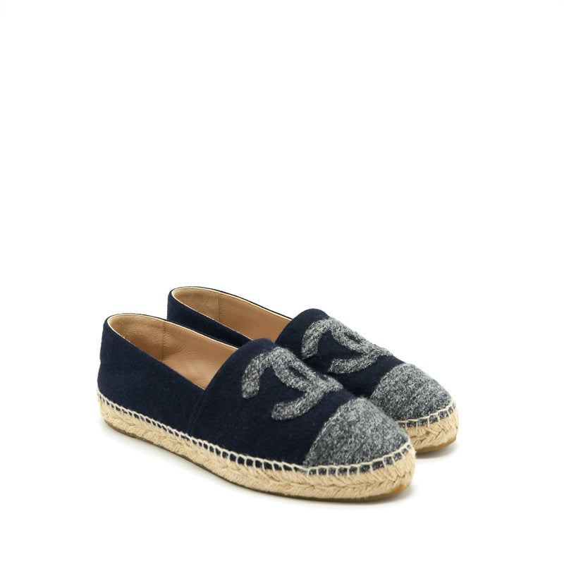 Chanel Size 38 Espadrilles Black/Grey