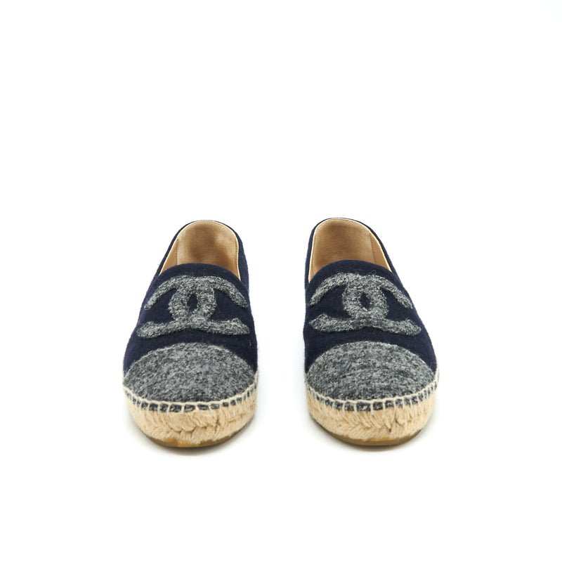 Chanel Size 38 Espadrilles Black/Grey