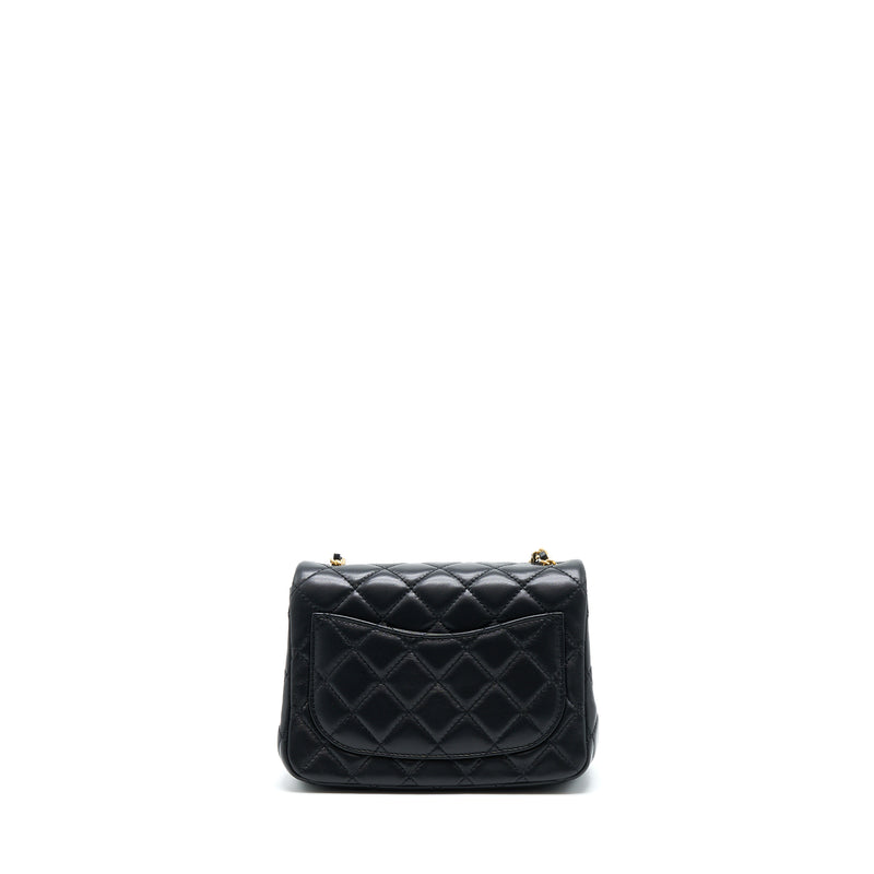 Chanel Pearl Crush Mini Square Lambskin Black Brushed GHW (Microchip)