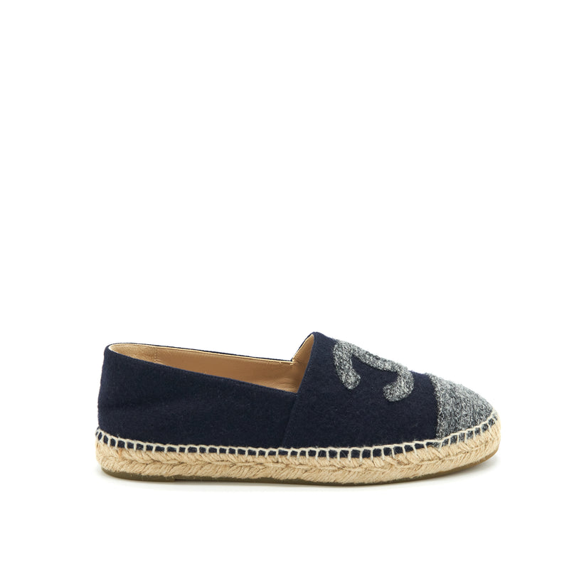 Chanel Size 38 Espadrilles Black/Grey