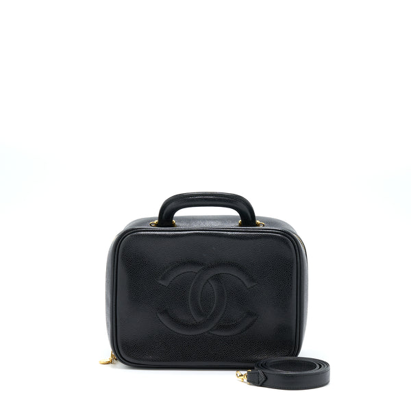 Chanel Vintage CC Logo Vanity Caviar Black GHW