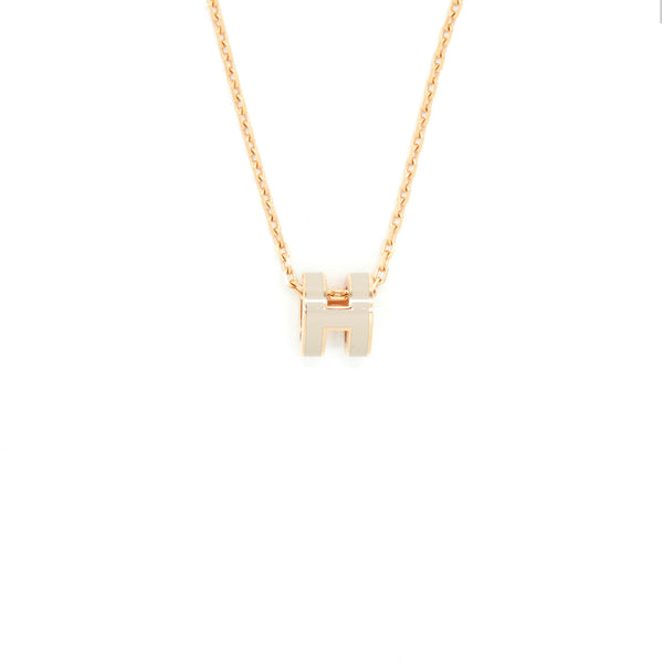 Hermes Mini Pop H Pendant Marron Glacé GHW
