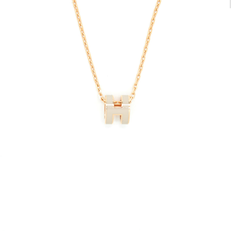 Hermes Mini Pop H Pendant Marron Glacé GHW