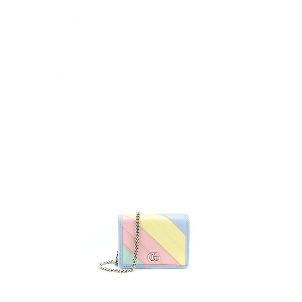 Gucci Pastel Marmont Cardholder on Chain SHW