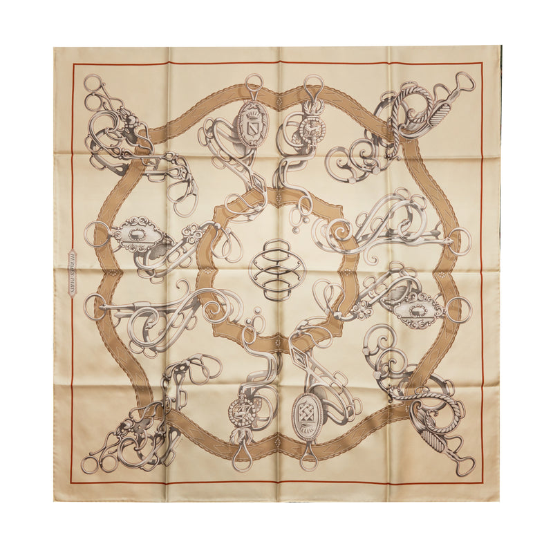 Hermes 90cm Silk Scarf Light Yellow