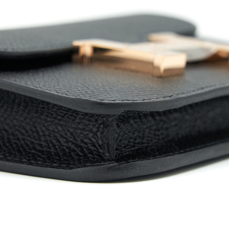 Hermes Constance Slim Epsom Black RGHW