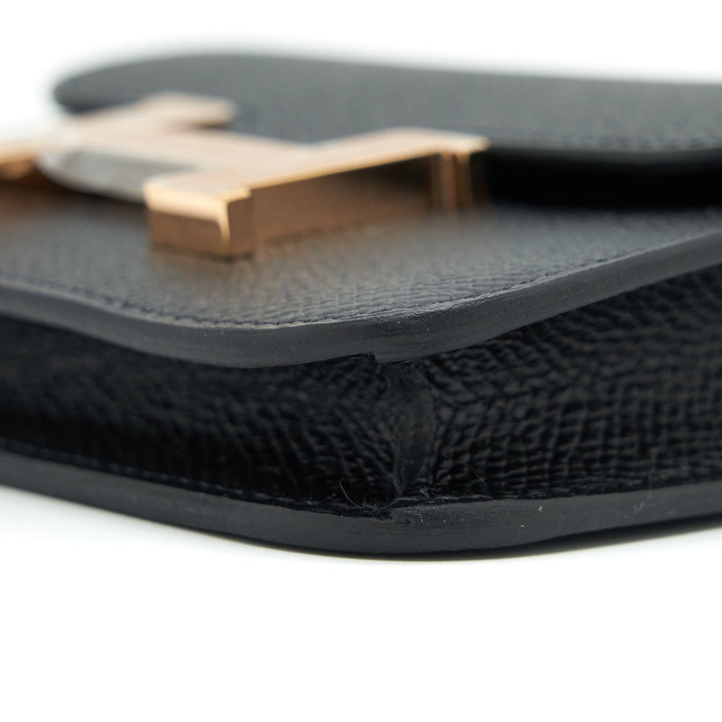 Hermes Constance Slim Epsom Black RGHW